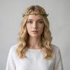 Couronne Diadème Elfique Fantaisie Headpiece de Fée Tiara d'Elfe Fee Cosplay Hallowmas