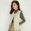 Women's V‑Neck Sleeveless White Duck Down Vest Regular Fit Commuter Layering Gilet