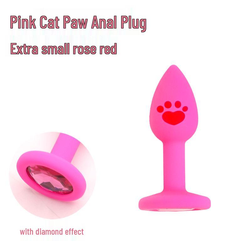 Silicone Cat Paw Anal Plug for Beginners - SM Training Anal Beads for Female Anus Dilation and Masturbation