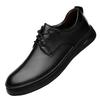 2025 Leather Shoes Men's First Layer Cowhide Comfortable Polishing Men's Shoes Leather Soft Sole Dad Shoes Wholesale Casual Breathable