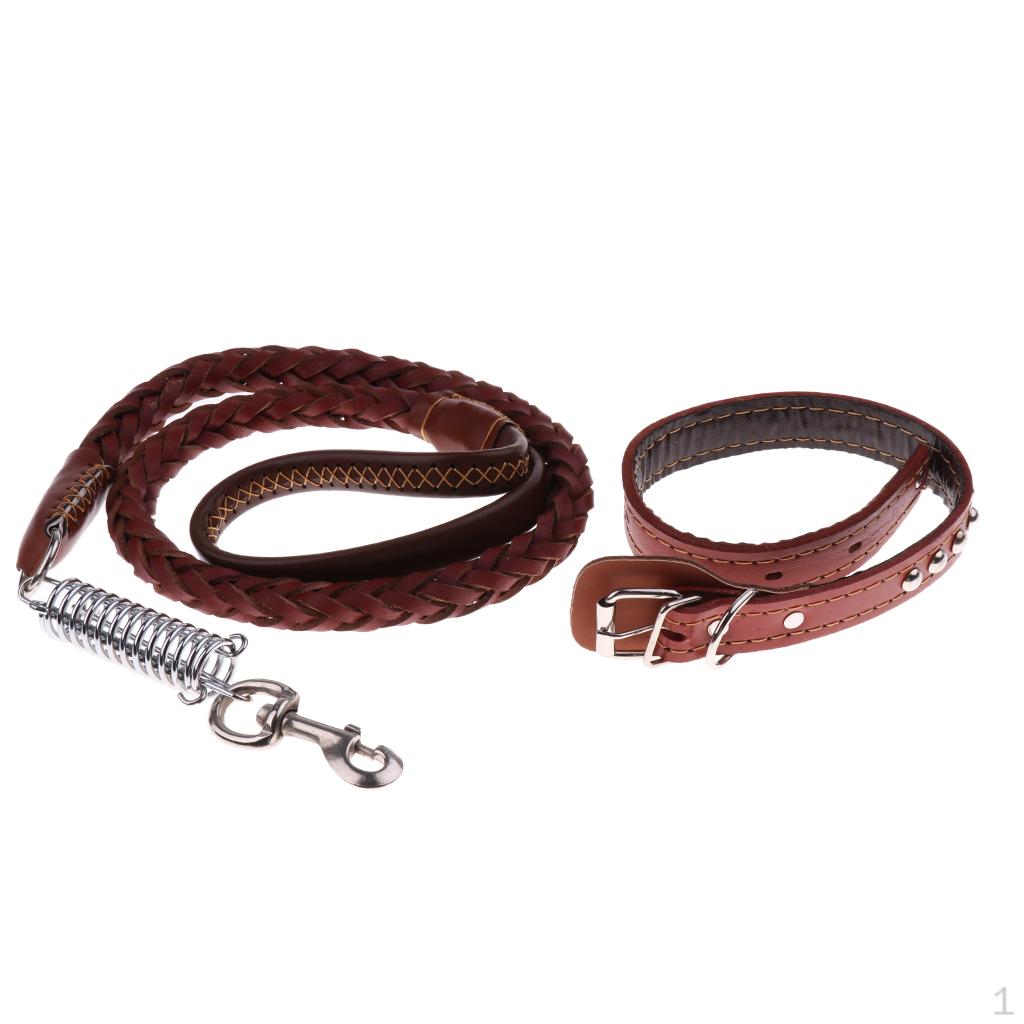 

Pet Walking Training Dogs Leashes Medium Puppy Black,Brown Brown S
