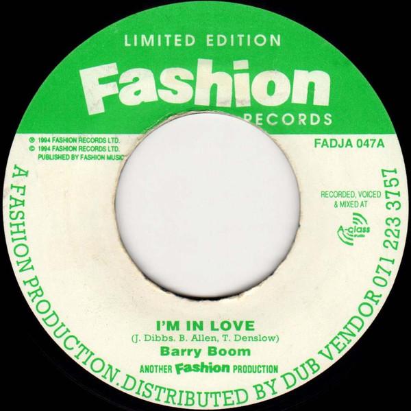 

7-дюймовая пластинка BARRY BOOM STEELY CLEVIE Im In Love Chim Cherrie FADJA047 Fashion Records 1994 UK Регги Ска Даб Б/у