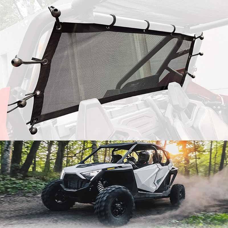 UTV Window Net Rear Window Mesh Net for PRO XP 4 Ventilated Windshield Shade Easy Installation Soft Mesh Net