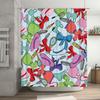 Bathroom Decor Shower Curtain with Cute Girls' Accessories Fashion Print In Multiple Colors for Home Decoration
