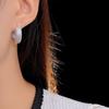 Ear Jewelry Zircon Hoop Earrings Temperament Women Sparkling Earrings  Daily Wear