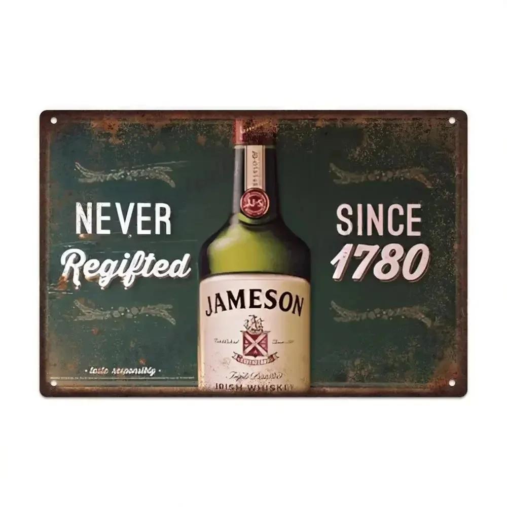 Vintage HAVANA CLUB,JAMESON,Značka Piva Kovový Plechový Znak Dekorativní Tabule Pro Klub Mužskou Jeskyni Bar Dílnu Hospodu Hotel Kavárnu Nástěnná Dekorace