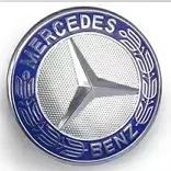 WTPEU1 C200 E200 New 2025 For Mercedes Benz 57mm ABS Car Flat Hood Emblem Sticker Front Badge Logo For Mercedes Benz W253 X253 X205 GLC