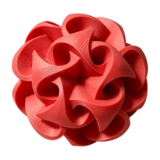 Fine Craftsmanship Desk Decor 3D Printed Geometric Hollow Sphere Sculpture, Abstract Twisted Flower Personalized Decorative Gifts Ball Ornament,