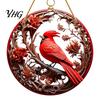 Durable Acrylic Bird Ornament Colorful Hummingbird Wall Hanging Decoration, Stained Suncatcher for Window Indoor Outdoor Decor, Decorative Pendant