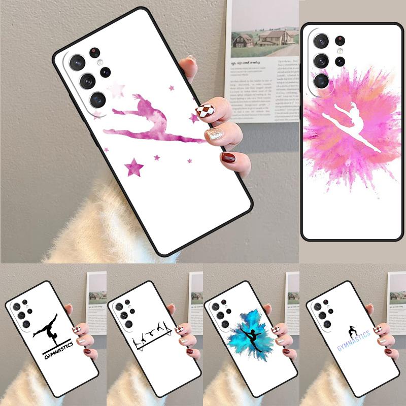Gymnast Silhouette Silicone Phone Case For Samsung Galaxy Note 10 Pro S26 S25 S24 S23 S22 S21 Plus S25Ultra Capa Cover