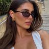 Vintage Oval Frame Sunglasses Fashion Personalized Trendy Small Frame Sunglasses Punk Cat Eyes Sunshade Sun Protection Glasses