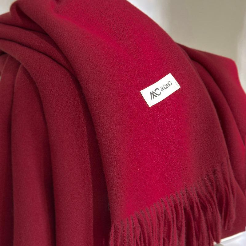 Cachecol Inverno Feminino Sólido 26 Cores Quente Espesso Caxemira Xale Moda Exterior Luxo Franjas Pashmina Envoltório Senhora Cachecóis à Prova de Vento