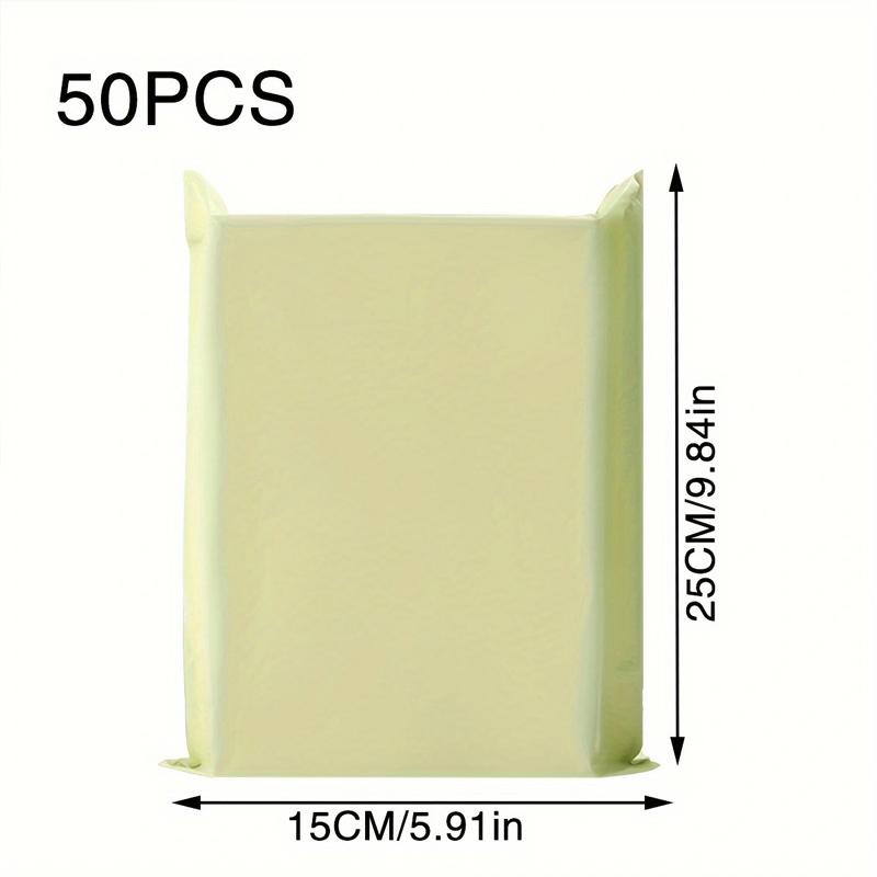 50 PCS/Set Express Bag Packing Bag Thickened Cream apricot Clothing Mail Waterproof Packing Bag Logistics Packing Bag