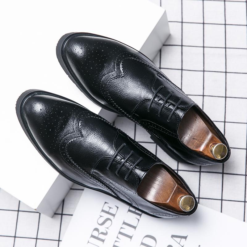 

Модные итальянские резные кожаные туфли-броги, мужские туфли-оксфорды в британском стиле, мужские деловые рабочие туфли, кожаные остроносые туфли, размер 38-44 44