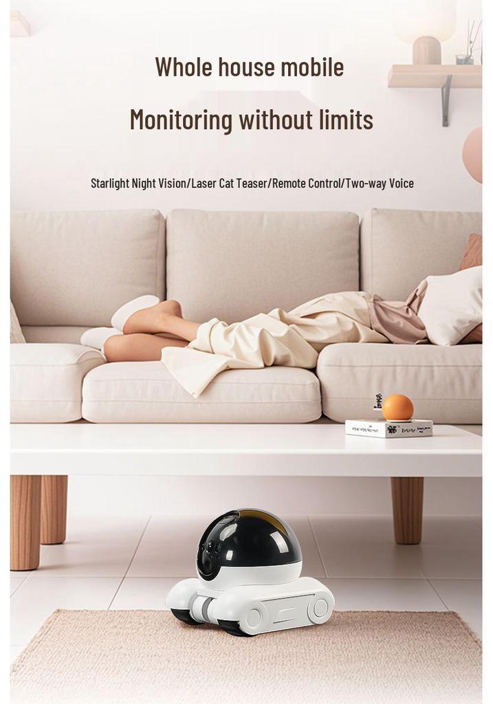 4G Wireless Robot Pet Monitor with Dual Screen & Voice Intercom