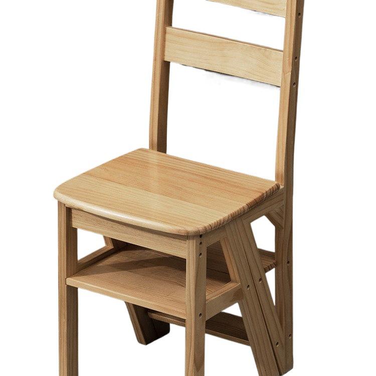 Solid Wood Folding Ladder Chair: Dual-Use Indoor Step Stool and Multifunctional Staircase.