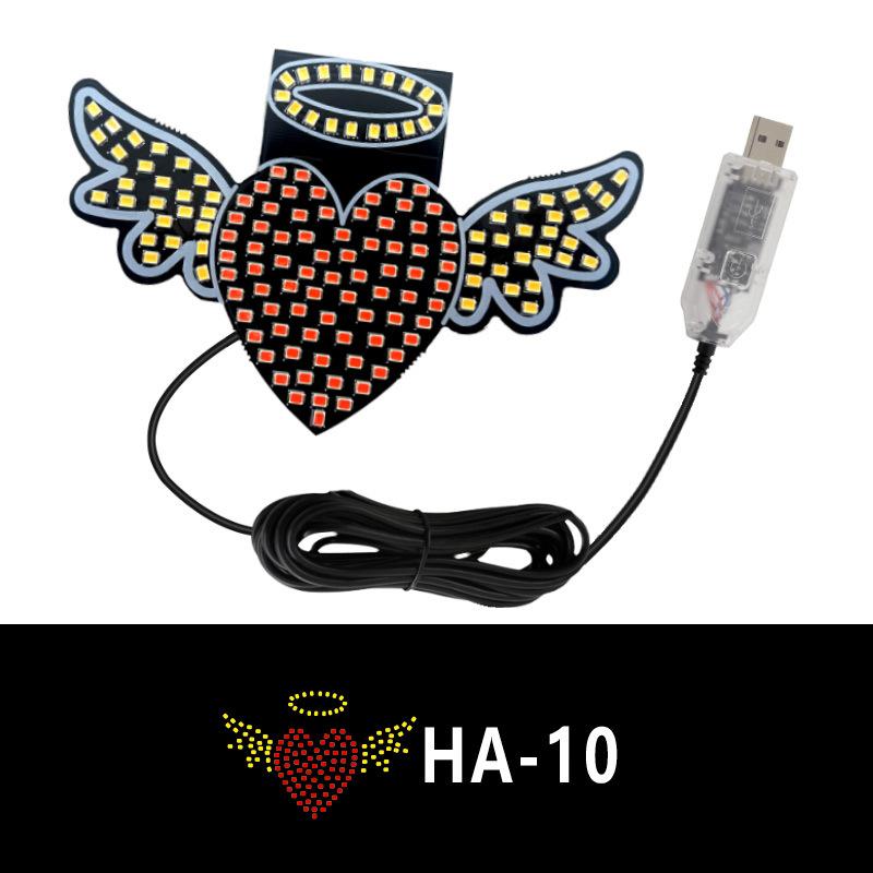 Car Love Window Light LED Decorative Light Creative No Wiring Love Reddish Internet Celebrity Rear Window Emotion Light