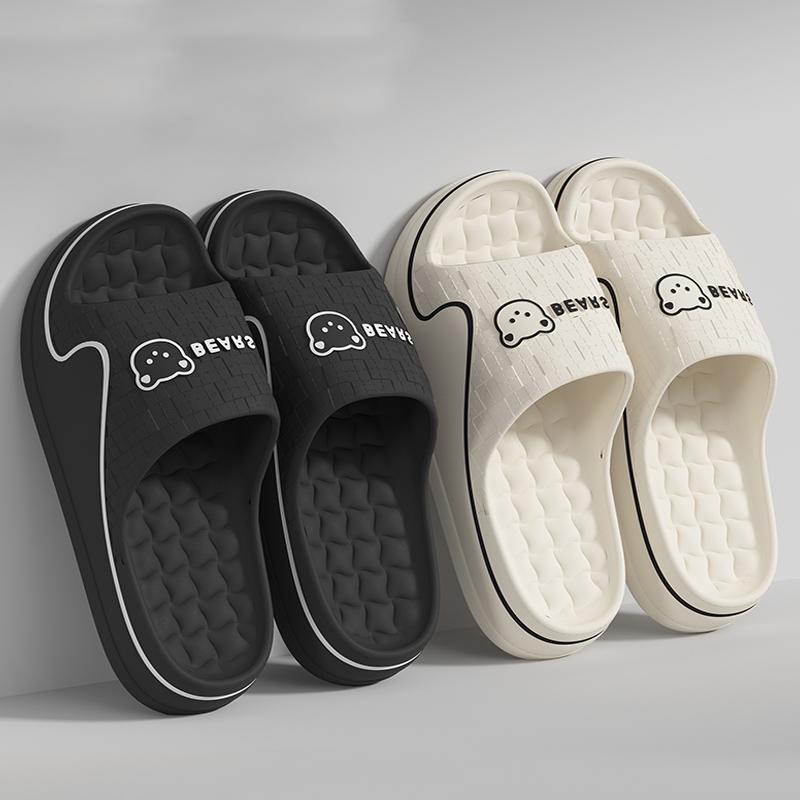 Summer Slide Slippers Women Men New Anti-Slip Bathroom Home Slippers Indoor House Shoes Shower Sandals