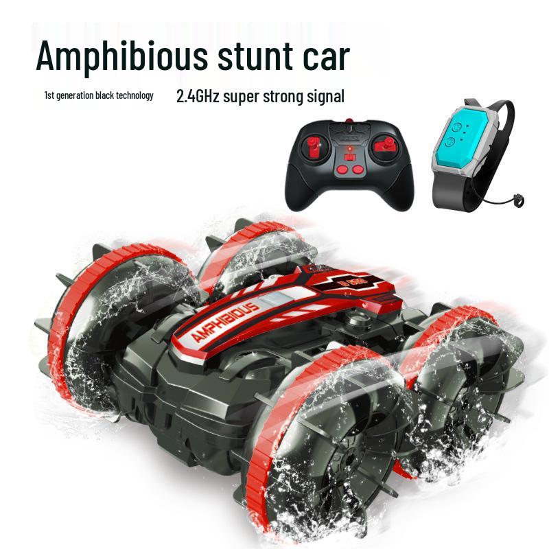 Amphibious Remote Control Stunt Car - Double-Sided Land & Water Toy Vehicle