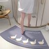 Super Absorbent Curved Bathroom Quick Drying Floor Mat Easy To Clean Door Mat Non-slip Entrance Bath Bedroom Carpet
