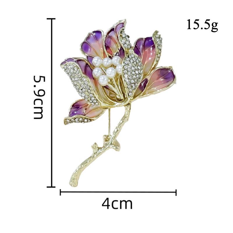 Enamel Begonia Brooch, Light Luxury High-end Niche Brooch, Anti-light Pin, Clothing Accessories Women's Jewelry