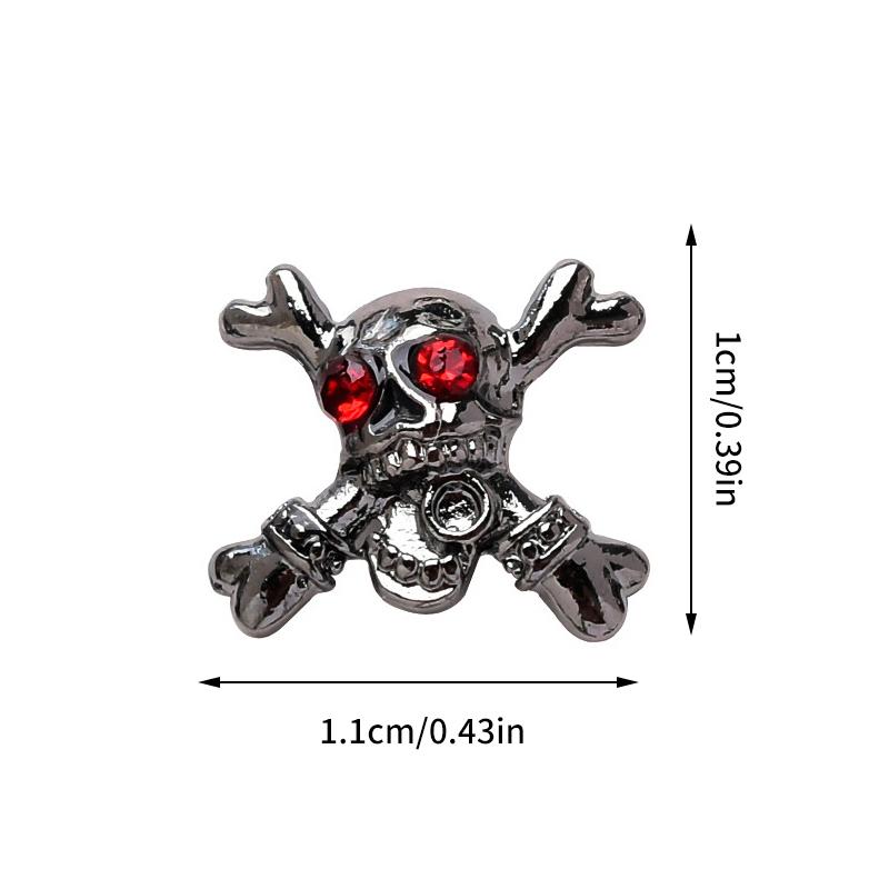 10 Stücke Halloween Element Nagel Diamant Menschlicher Schädel Spinne Form Diy Charms Dekoration Persönlichkeit Stereoskopischen