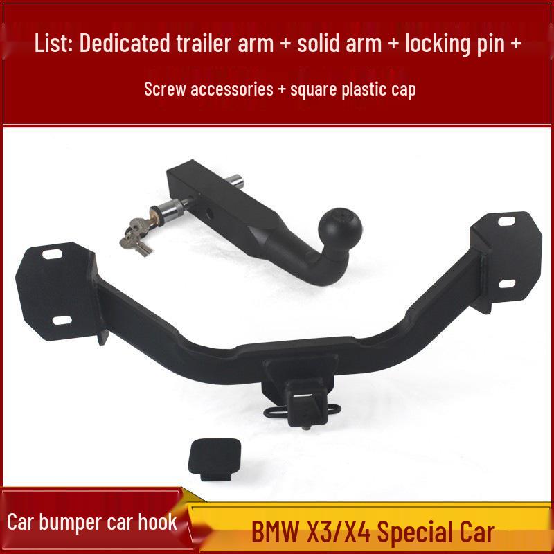 Compatible BMW X3/X4 Trailer Hitch & Rear Tow Hook Set