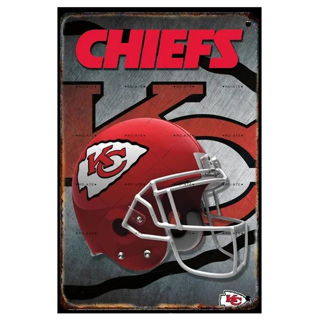 Vintage Football Helmet Metal Tin Sign Plaque  Wall Decor Iron Painting for Man Cave Home Cafe Garden Club Bar  Retro Art Pos