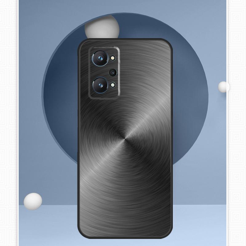 Brushed Metal Texture Steel Print For Realme C55 C33 C30 C21Y 10 Pro Plus GT Neo 5 3 3T Case For OnePlus 11 10 Pro Nord 2 2T