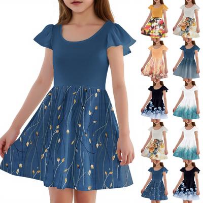 Girls Toddler SleeveDress Dresses Casual Party School Dresses Clothes For Girls