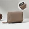Japanese Style Women's Tri-fold Mini Leather Wallet: Large Capacity Multifunctional Coin Purse