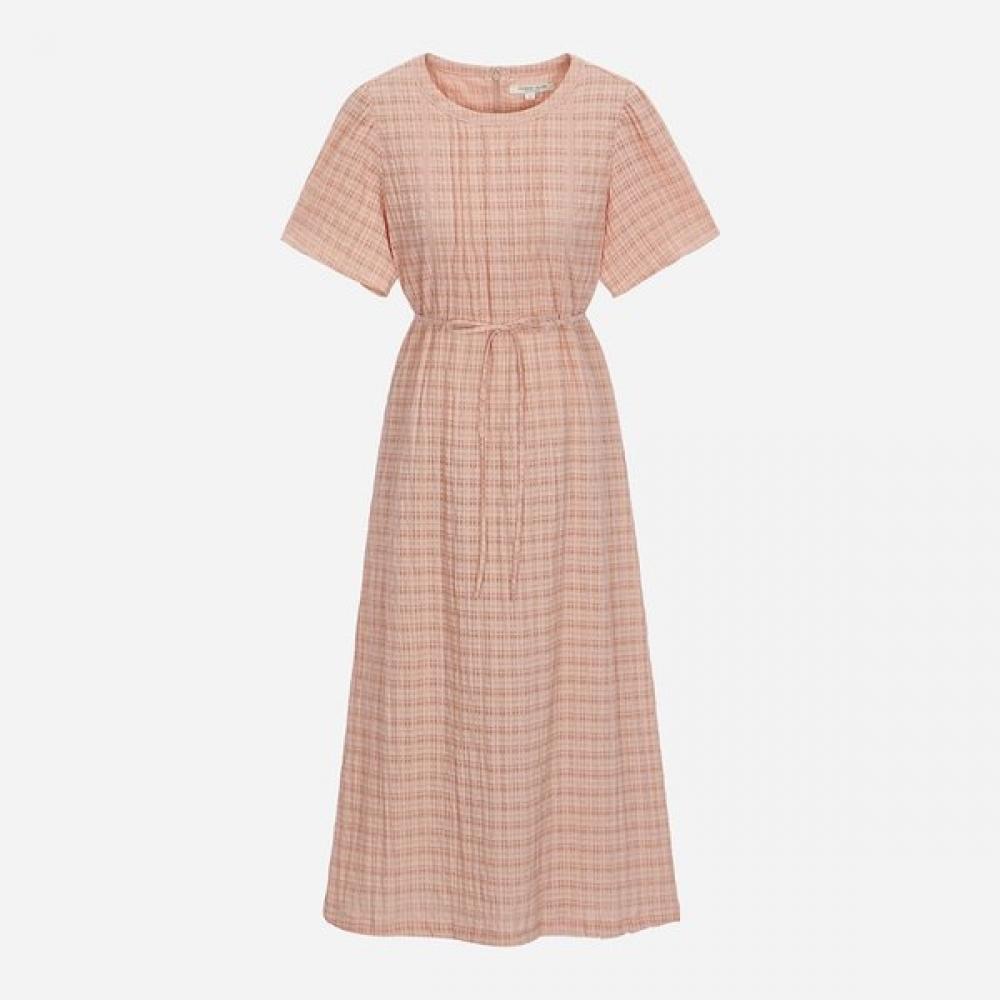 

Thursday Island Sheer Gingham Check Long Dress T256mop143w pink (PK)/S