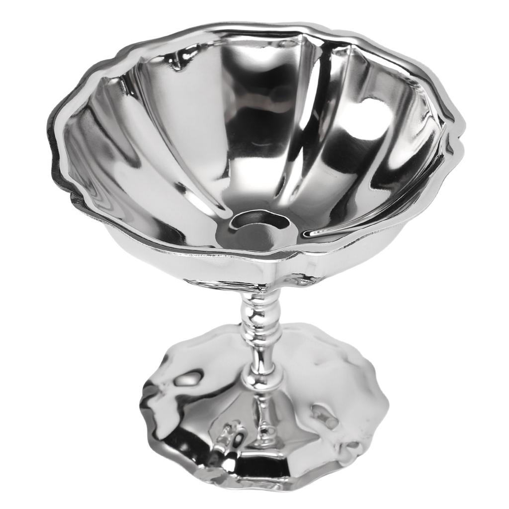 Dessert Dish Cup with Base 304 Stainless Steel Serving Bowl for Snacks Pudding Ice Cream Salad Fruit Yogurt