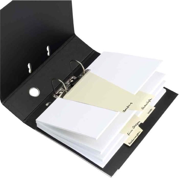 Intercalaire Trapézoidale A4 Carton 190g Bleu Pqt - HERLITZ - 120 X 230 Mm - Carton RC Dur