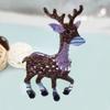 Blucome Christmas Anime Brooches Cute Cartoon Sika Deer Men's Brooch for Christmas New Year Gift