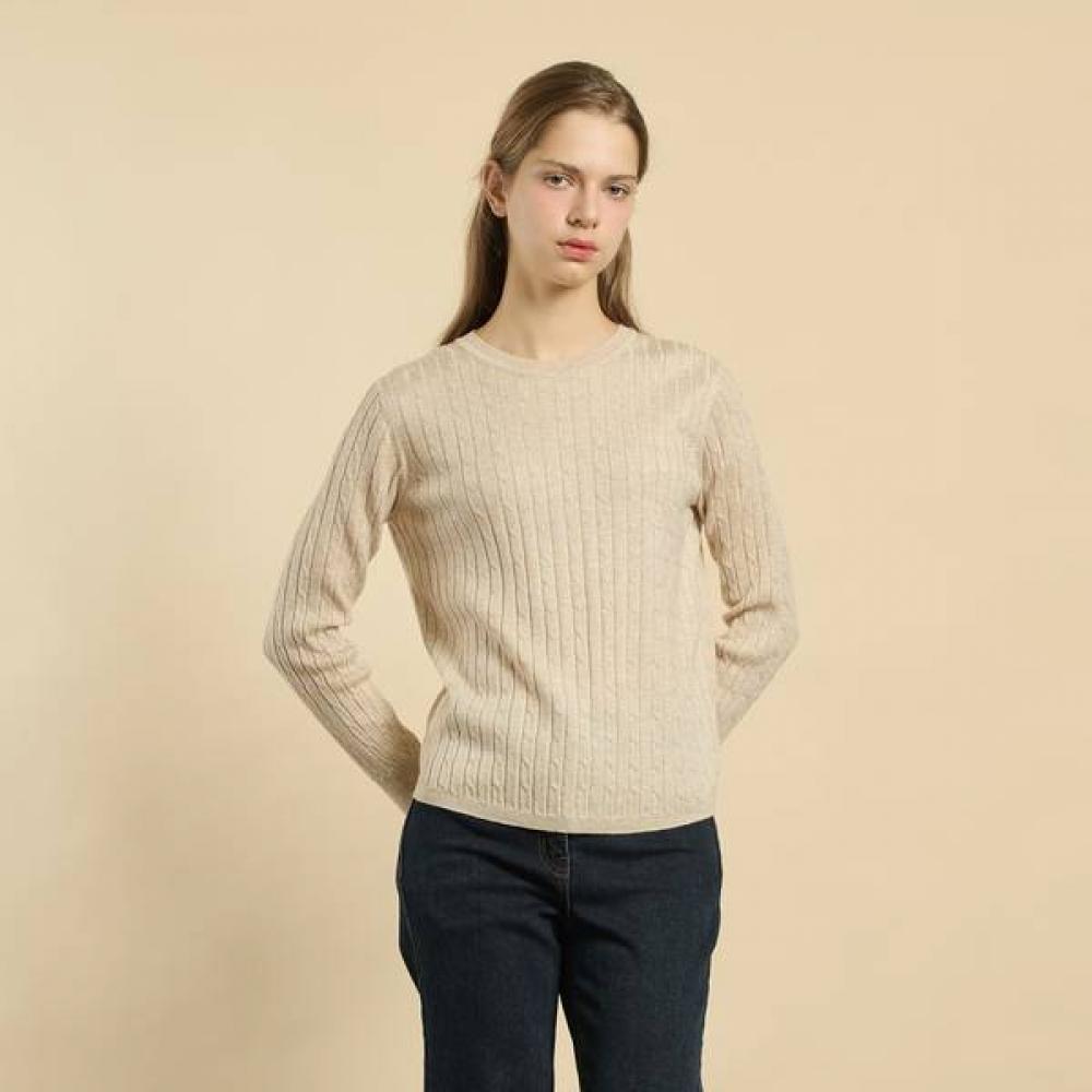 

Bcbg Shining Cable Knit Pullover B6s2k407 beige (72)/55
