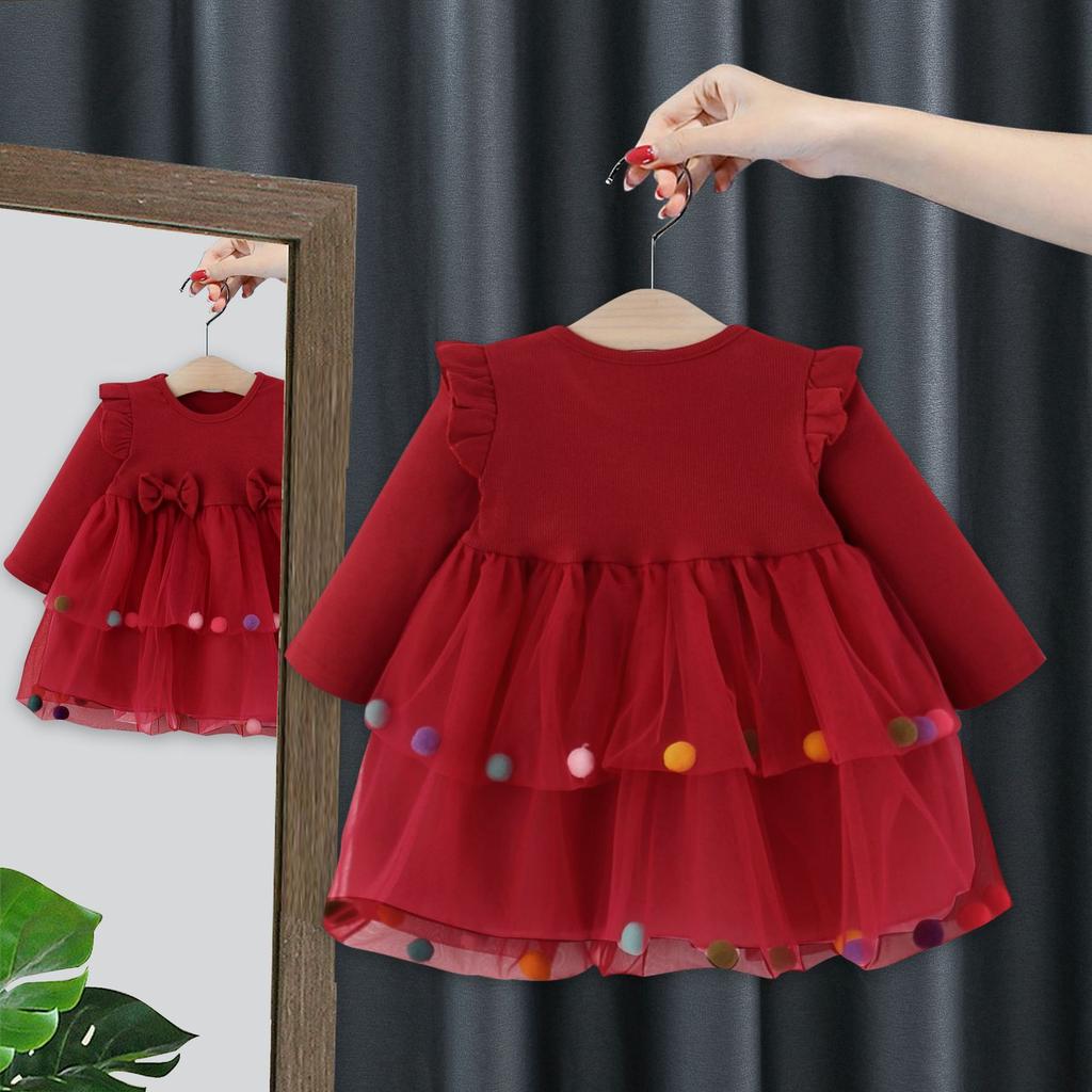 Girls' Dresses Children's Clothing Autumn Children's Long Sleeves Sweet Girls' Dresses Princess Dresses