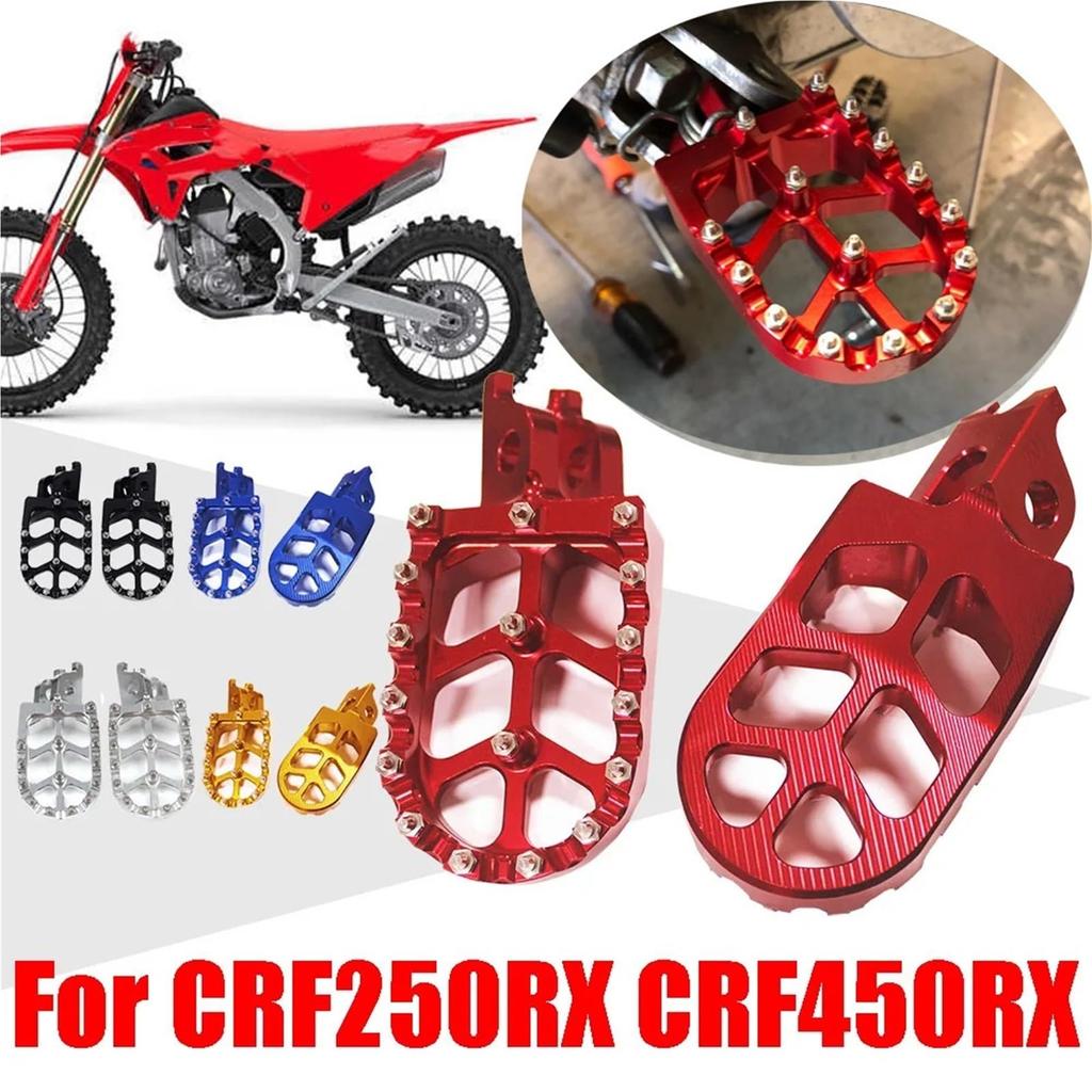 Motorcykel Fotpinne Passar Honda CRF250RX CRF450RX CRF450 Tillbehör Fotpinnar Pedalstöd Fotstöd Fotpinnar Halkfria Pedaler (Blå)