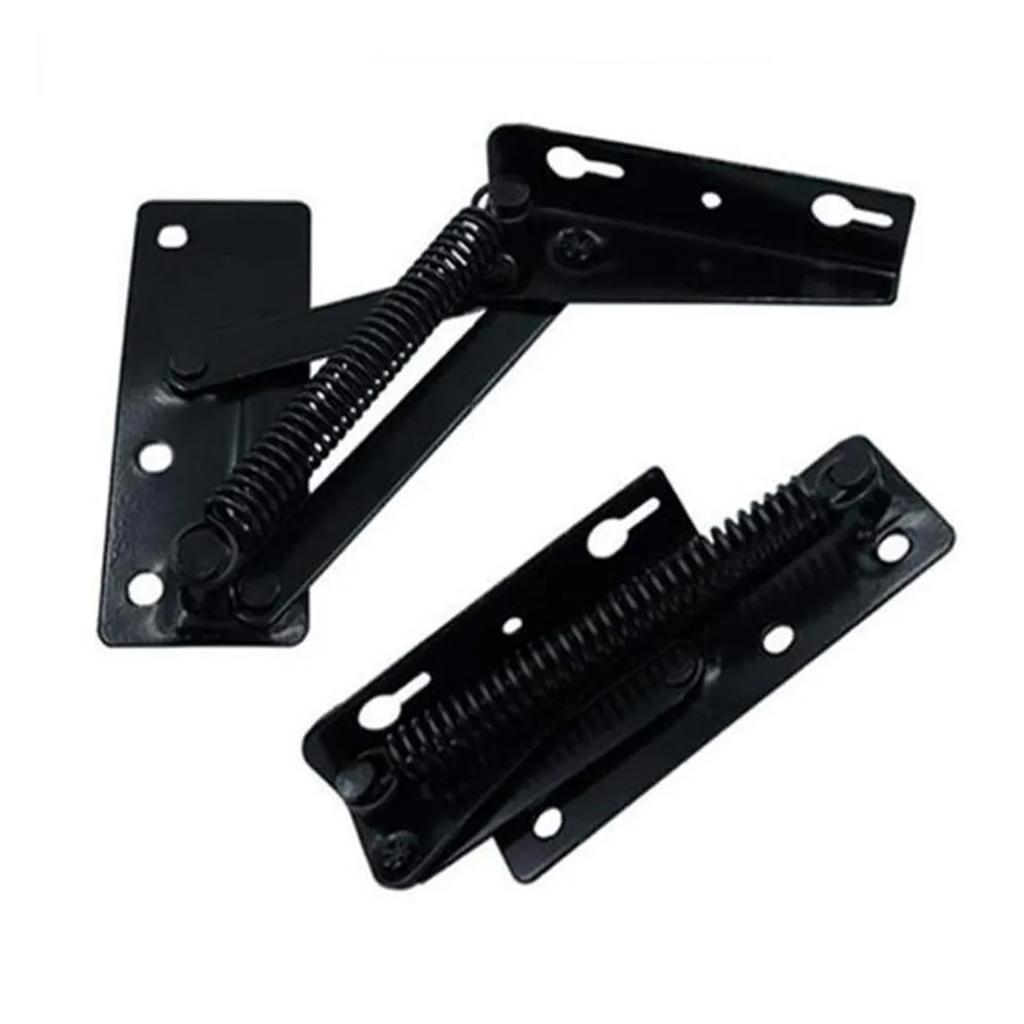 2Pcs Sofa Bed Bedding Adjustable Angle Mechanism Hinge Hardware Black Hardware Small Dual-Purpose Kitchen Sofa Bed Spring Hinge