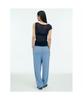 Anggae Wave Knit Top Navy