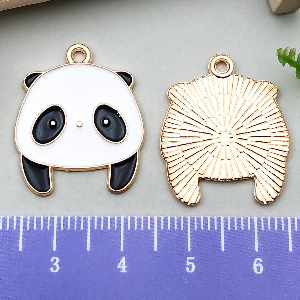 Panda Bamboo Oil Drop Alloy Earrings & Keychain Pendant Jewelry - Chinese Style Accessories