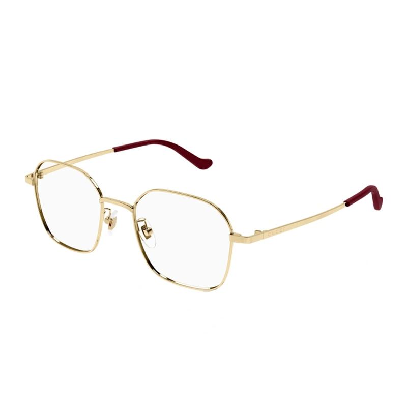 Gucci Letter Logo Oval Optical Frame Unisex Couple Style Gold Gold 50 dust bag + glasses case (random color)