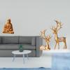 Sacred Heart of Jesus Statue And European Reindeer Collectible Figurine Set for Hallway Bedroom