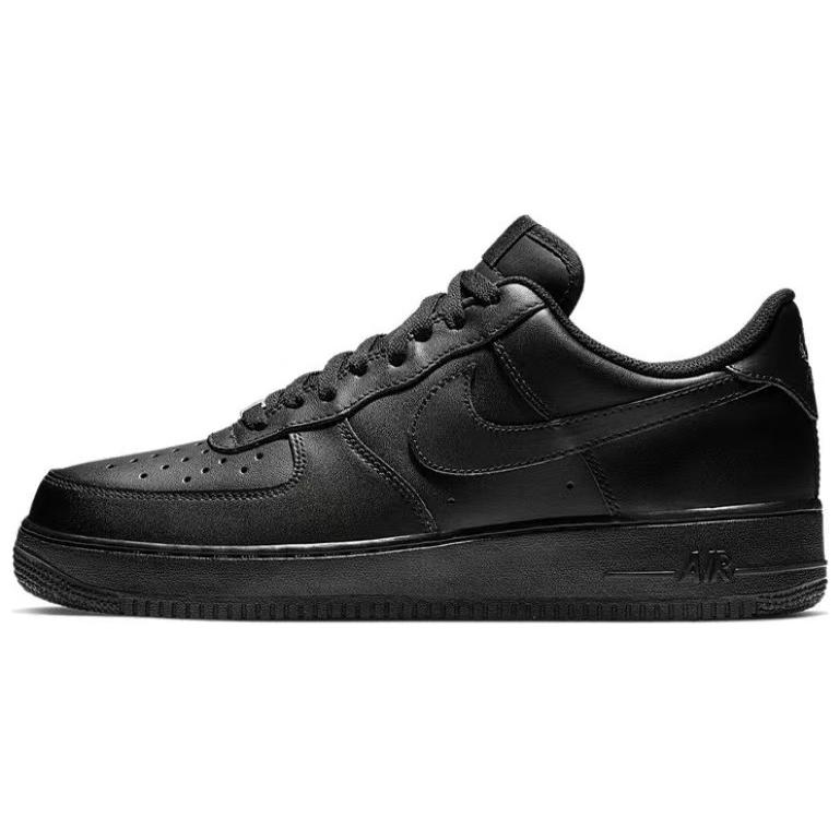 Nike Air Force 1 Coverage Slip Resistant Cushioning Low top Skateboard Shoes Men's Black CW2288-001(Team45-)