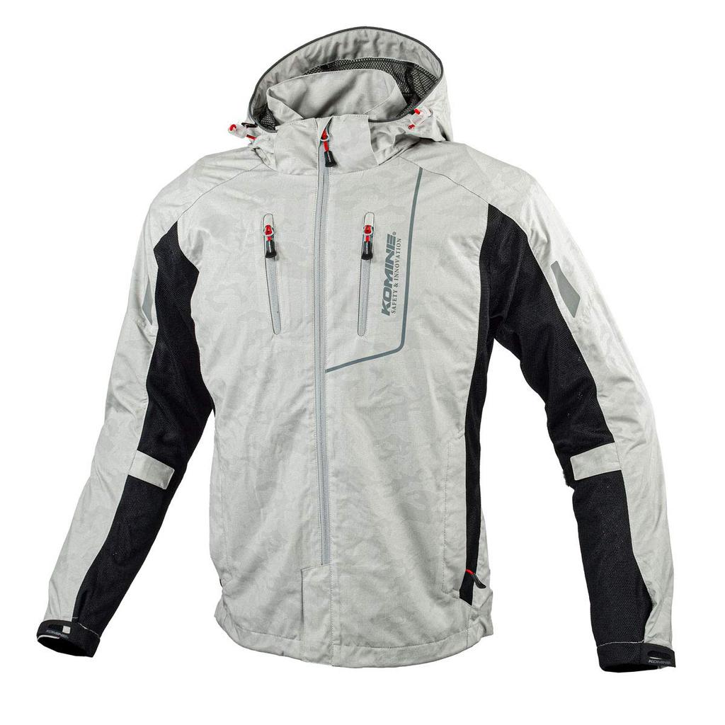 KOMINE Silver Camo Motorcycle Size M 07-112 Men's Jacket,