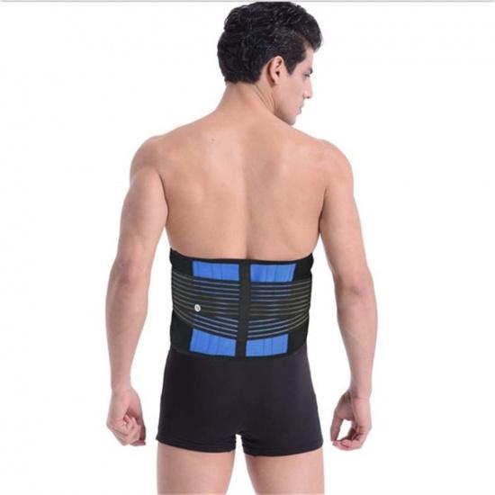 Neoprene Double Pull Posture Support Brace Lumbar Lower Back Support Brace Exercise Belt By Aofit (XXL(40-44 Inches) or (102-112 Cm), Black&Blue)