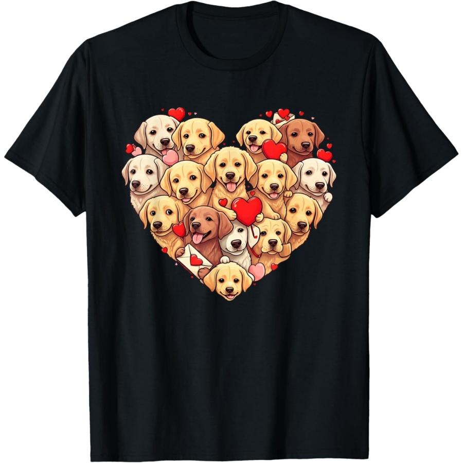 

Funny Labrador Retriever Heart Valentine Labrador Retriever T-Shirt XXXXXL чёрный
