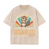 2026 Always Be Yourself Unless You Can Be A Beaver Vintage Retro Sunburst Graphic Beige Washed T Shirt Funny Wildlife Casual Ove