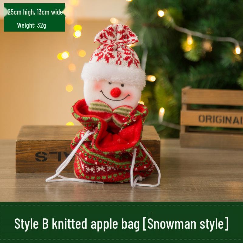 Creative Christmas Eve Apple Gift Bag with Candy Packaging
