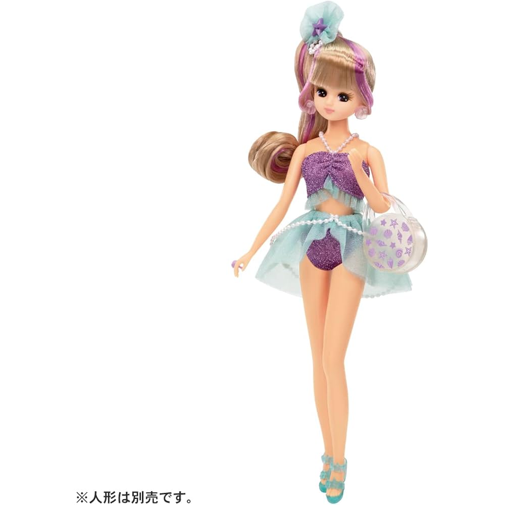Takara Tomy Licca Mermaid Vacation Dress Set for Dress-Up Play Toys Ages 3 and Up